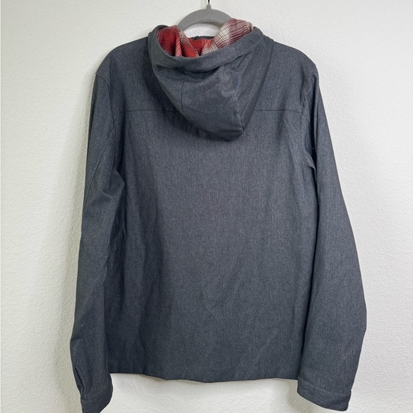 The North Face Men’s M Gray Hooded Jacket Windbreaker Waterproof Outdoor Utility - Picture 4 of 8